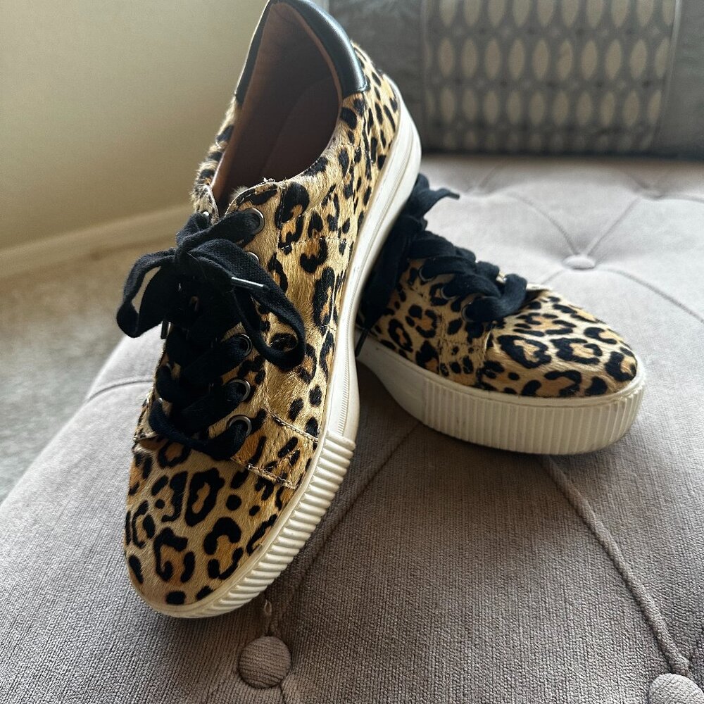Halogen Platform Leopard Print Sneakers - image 1